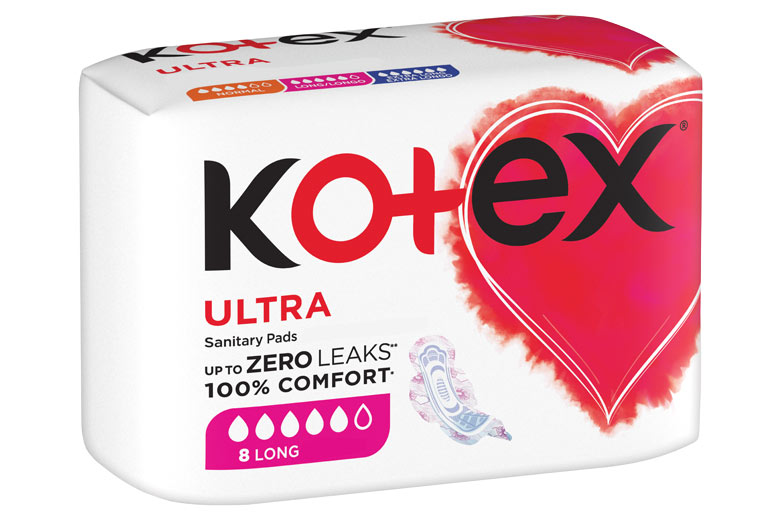 Kotex Ultra Sanitary Pads, Super (Long) 8's