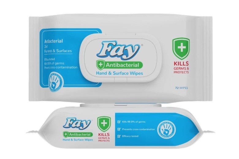 Fay Antibactarial wet wipes 72s